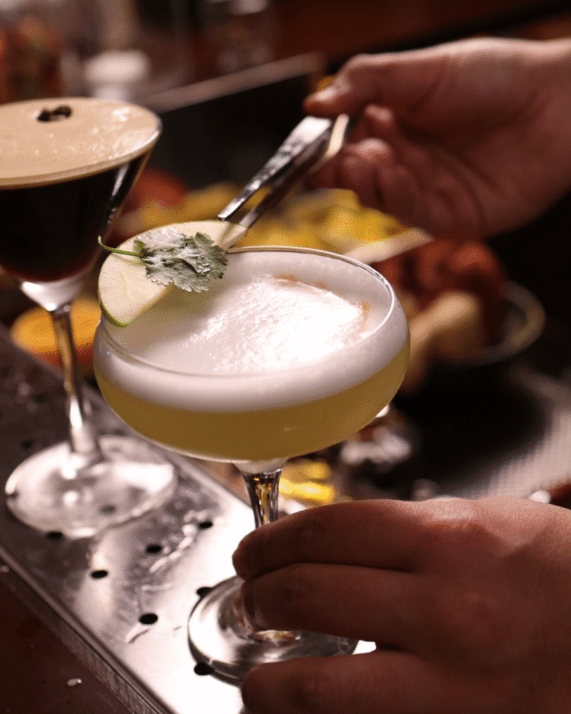 Cocktail making on bar