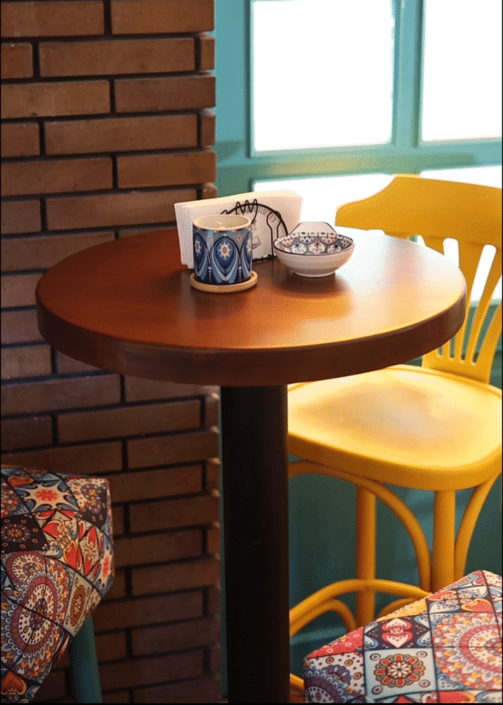 Table with 2 seats near window